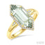 Evoque Gemstone Hexagon Shape & Halo Diamond Ring