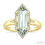Evoque Gemstone Hexagon Shape & Halo Diamond Ring