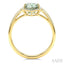 Evoque Gemstone Hexagon Shape & Halo Diamond Ring