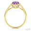 Evoque Gemstone Pear Shape & Halo Diamond Ring