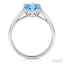 Evoque Gemstone Kite Shape & Halo Diamond Ring