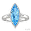 Evoque Gemstone Marquise Shape & Halo Diamond Ring