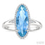 Evoque Gemstone Oval Shape & Halo Diamond Ring