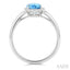 Evoque Gemstone Oval Shape & Halo Diamond Ring