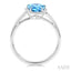 Shield Shape Gemstone & Halo Diamond Ring