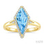 Evoque Gemstone Kite Shape & Halo Diamond Ring