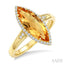 Evoque Gemstone Marquise Shape & Halo Diamond Ring