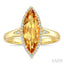 Evoque Gemstone Marquise Shape & Halo Diamond Ring