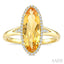 Evoque Gemstone Oval Shape & Halo Diamond Ring