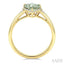Evoque Gemstone Kite Shape & Halo Diamond Ring