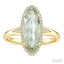 Evoque Gemstone Oval Shape & Halo Diamond Ring