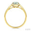 Evoque Gemstone Oval Shape & Halo Diamond Ring