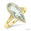 Evoque Gemstone Pear Shape & Halo Diamond Ring