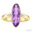 Evoque Gemstone Oval Shape & Diamond Ring