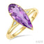 Pear Shape Gemstone & Diamond Ring
