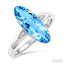 Oval Shape Gemstone & Diamond Ring