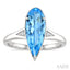 Evoque Gemstone Pear Shape & Diamond Ring