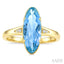 Evoque Gemstone Oval Shape & Diamond Ring