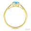 Evoque Gemstone Oval Shape & Diamond Ring