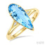 Evoque Gemstone Pear Shape & Diamond Ring