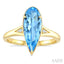 Evoque Gemstone Pear Shape & Diamond Ring