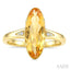 Evoque Gemstone Oval Shape & Diamond Ring