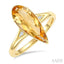 Pear Shape Gemstone & Diamond Ring
