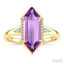 Evoque Gemstone Hexagon Shape & Diamond Ring