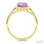 Evoque Gemstone Hexagon Shape & Diamond Ring
