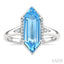 Evoque Gemstone Hexagon Shape & Diamond Ring