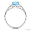 Evoque Gemstone Hexagon Shape & Diamond Ring