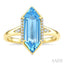 Evoque Gemstone Hexagon Shape & Diamond Ring