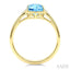 Evoque Gemstone Hexagon Shape & Diamond Ring