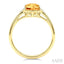 Hexagon Shape Gemstone & Diamond Ring