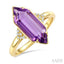 Evoque Gemstone Hexagon Shape & Diamond Ring