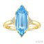 Evoque Gemstone Hexagon Shape & Diamond Ring