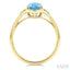 Hexagon Shape Gemstone & Diamond Ring