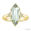 Hexagon Shape Gemstone & Diamond Ring
