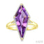Evoque Gemstone Kite Shape & Halo Diamond Ring