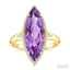 Evoque Gemstone Marquise Shape & Halo Diamond Ring