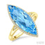Evoque Gemstone Marquise Shape & Halo Diamond Ring
