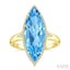 Evoque Gemstone Marquise Shape & Halo Diamond Ring