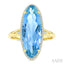 Evoque Gemstone Oval Shape & Halo Diamond Ring