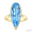 Evoque Gemstone Pear Shape & Halo Diamond Ring