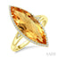 Evoque Gemstone Marquise Shape & Halo Diamond Ring