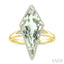 Evoque Gemstone Kite Shape & Halo Diamond Ring