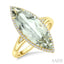 Evoque Gemstone Marquise Shape & Halo Diamond Ring