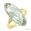Evoque Gemstone Oval Shape & Halo Diamond Ring