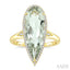 Evoque Gemstone Pear Shape & Halo Diamond Ring