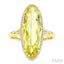 Evoque Gemstone Oval Shape & Halo Diamond Ring